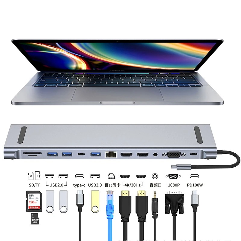 USB C 3.0 HUB Type C to Multi  - đánh giá và giá 4 Hdmi Multi Monitor Video Card 4K