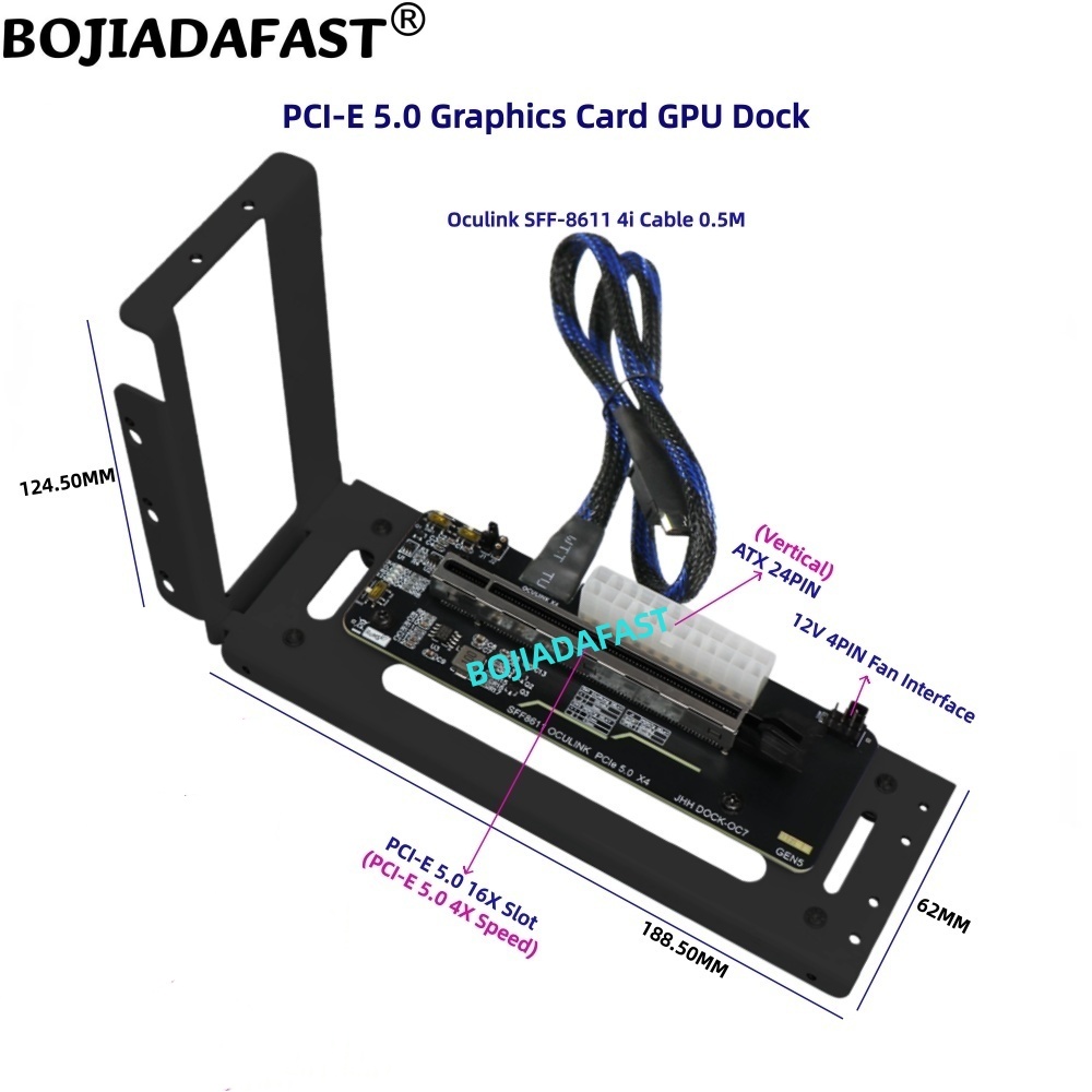 PCI-E 5.0 X4 OCuLink External  - đánh giá và giá Oculink Egpu Dock Graphics Card
