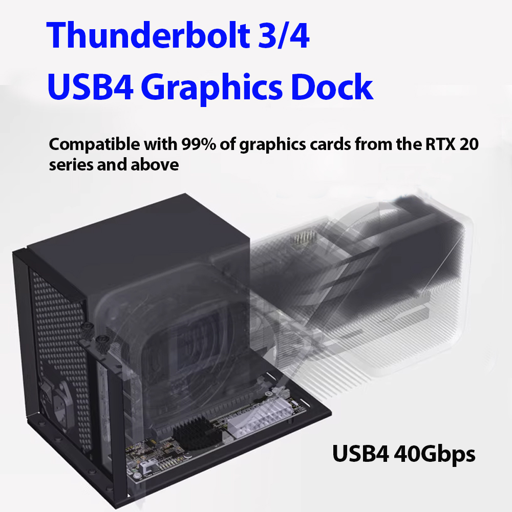 ADT-Link USB4 eGPU Dock Thunde - đánh giá và giá Thunderbolt 4 External Gpu Enclosure
