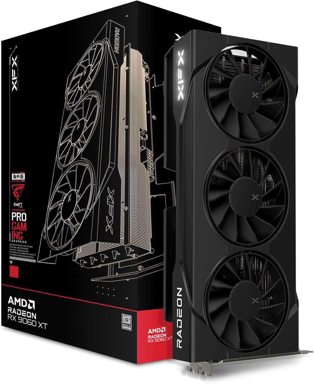 Swift AMD Radeon RX 9060 XT OC - đánh giá và giá Triple Fan Gaming Graphics Card 16Gb