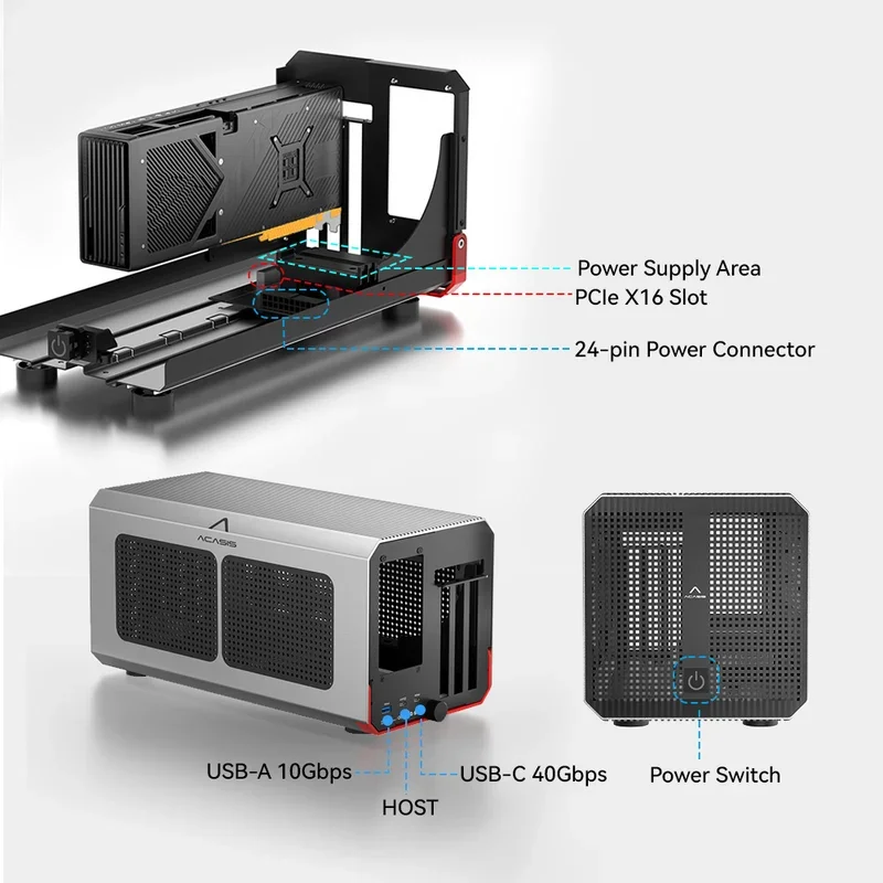 Acasis 40Gbps eGPU Enclosure w - đánh giá và giá Thunderbolt 4 External Gpu Enclosure