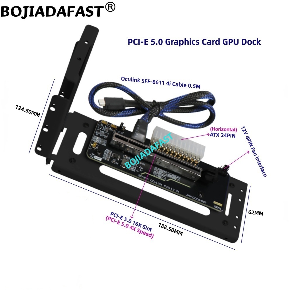 PCI-E 5.0 16X GEN5 Adapter Car - đánh giá và giá Oculink Egpu Dock Graphics Card