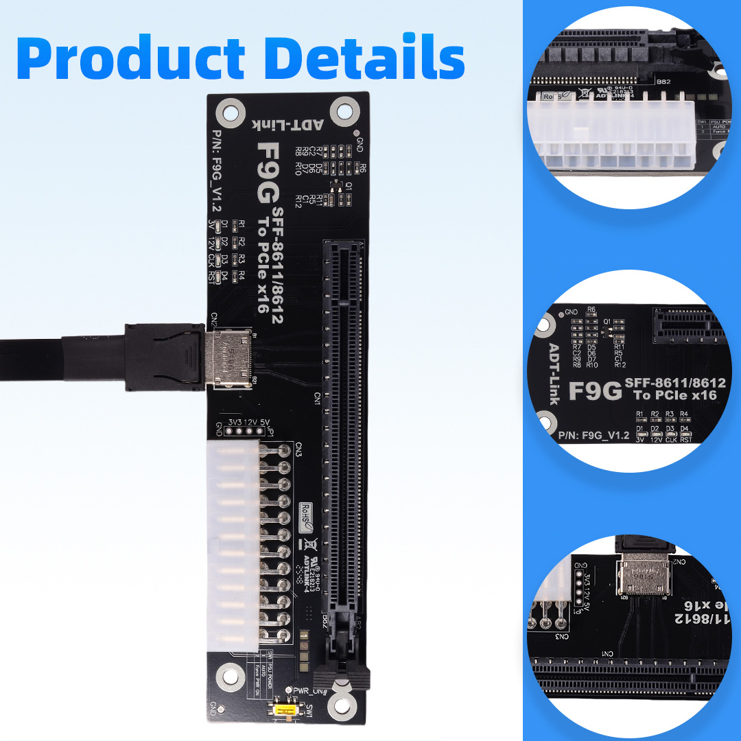 OCuLink SFF-8611 /8612 to PCIe - đánh giá và giá Oculink Egpu Dock Graphics Card