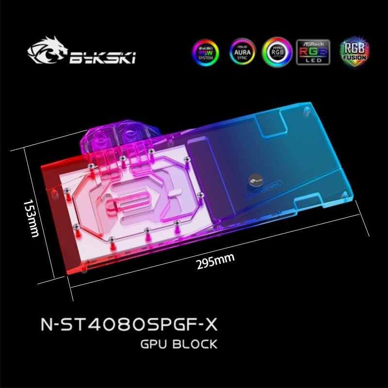 Bykski N-ST4080SPGF-X GPU Bloc - đánh giá và giá Rtx 4080 Super 16Gb