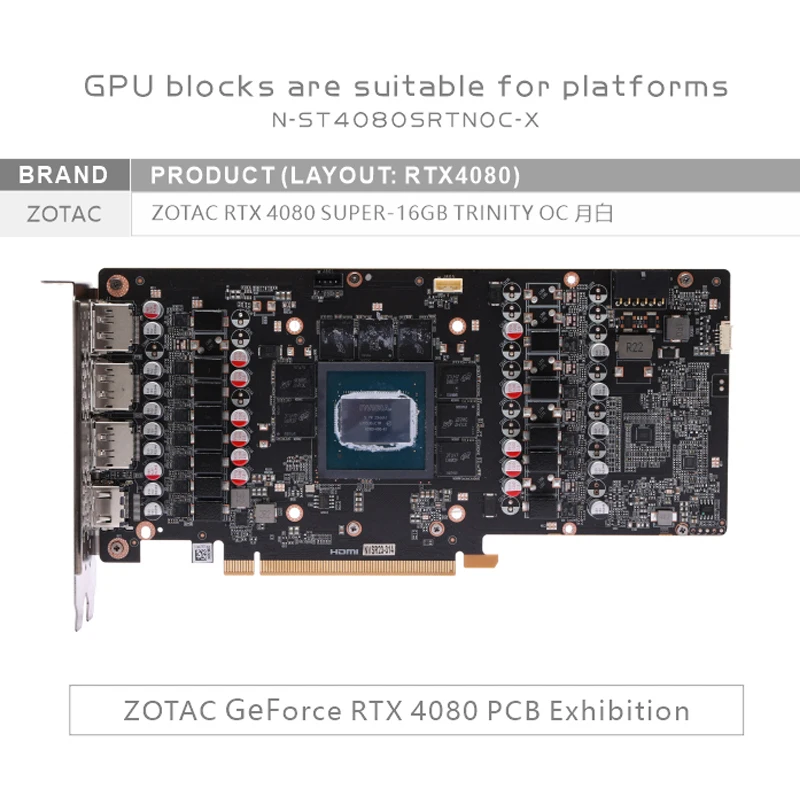 Bykski GPU Block for ZOTAC RTX - đánh giá và giá Rtx 4080 Super 16Gb